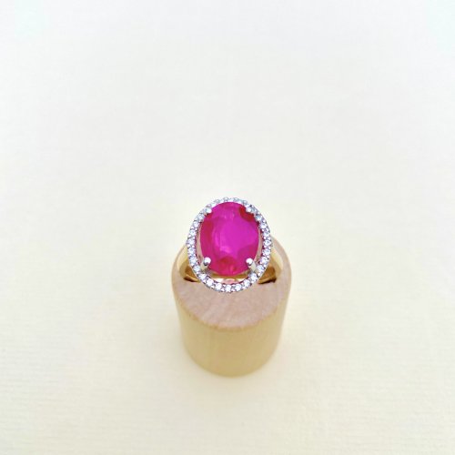 9ct. Gold Ruby &amp; Diamond Ring.