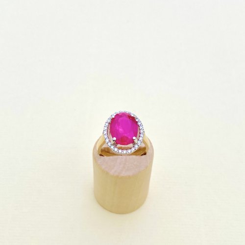 9ct. Gold Ruby &amp; Diamond Ring.