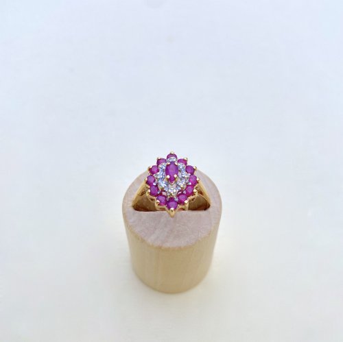 Hallmarked 9ct. Gold Ruby &amp; Diamond Ring.