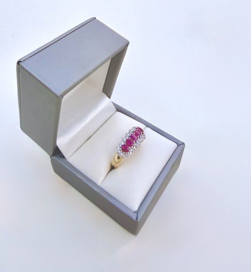 9ct. Solid Gold Ruby &amp; Diamond Ring. PRICE DROP 22% | €174 OFF!