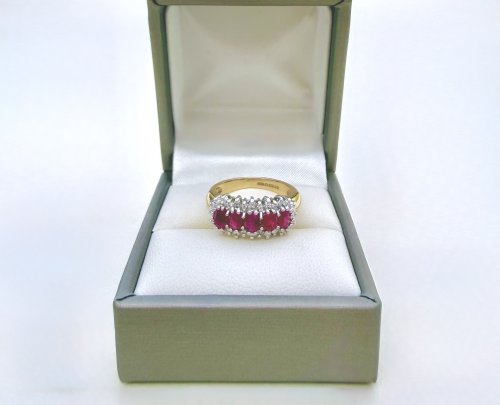 9ct. Solid Gold Ruby &amp; Diamond Ring. PRICE DROP 22% | €174 OFF!