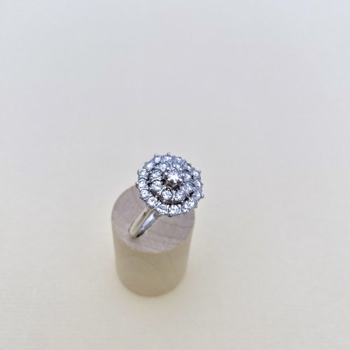 14ct. Gold Diamond Triple Tier Ring.