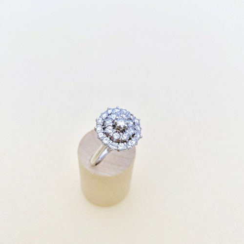 14ct. Gold Diamond Triple Tier Ring. SUBSTANTIAL DISCOUNT applied Aug. 25.