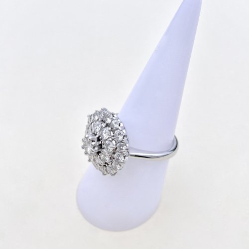 14ct. Gold Diamond Triple Tier Ring. SUBSTANTIAL DISCOUNT applied Aug. 25.