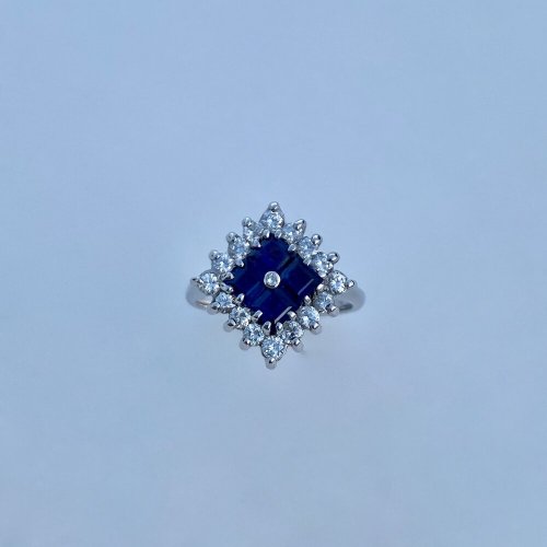 18ct. Sapphire &amp; Diamond Set Cluster Ring. FINAL REDUCTION!