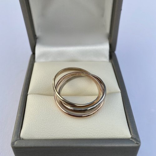 14ct. Solid Gold Triple Band Ring.