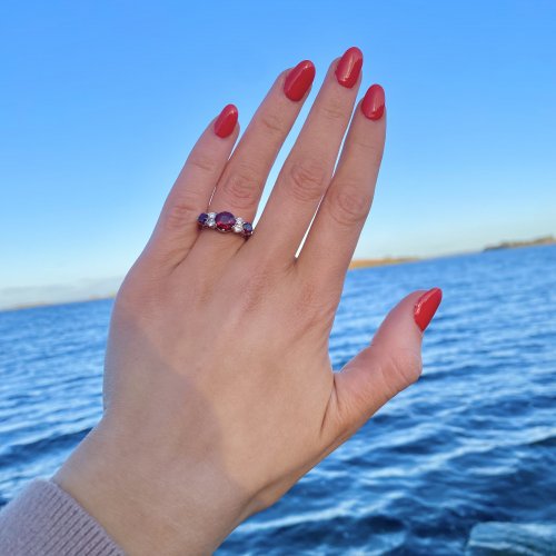 9ct. Gold Garnet Ring.