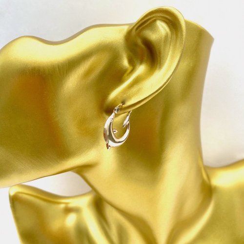 9ct. Gold Dolphin Hoop Earrings.