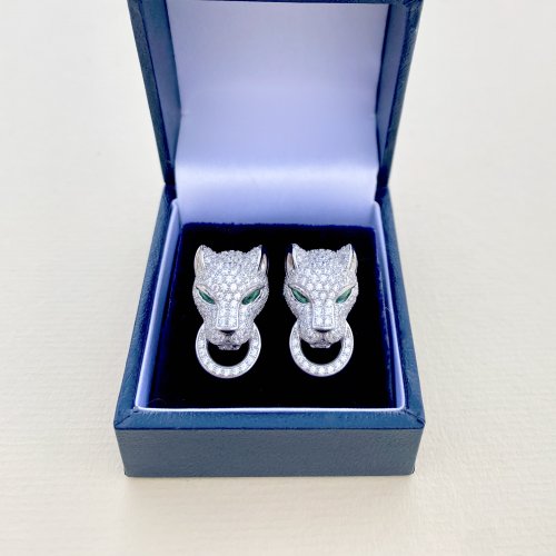 Panther Earrings / Cartier-Style.