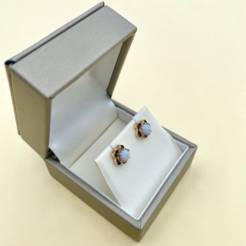 9ct. Gold Opal Stud Earrings.