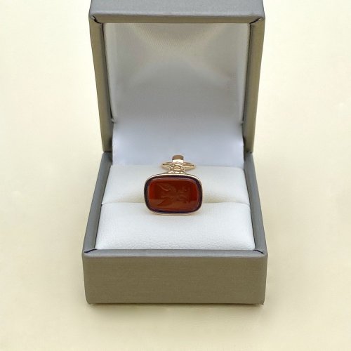 Antique 12ct. Gold Carnelian Fob Seal / Pendant.