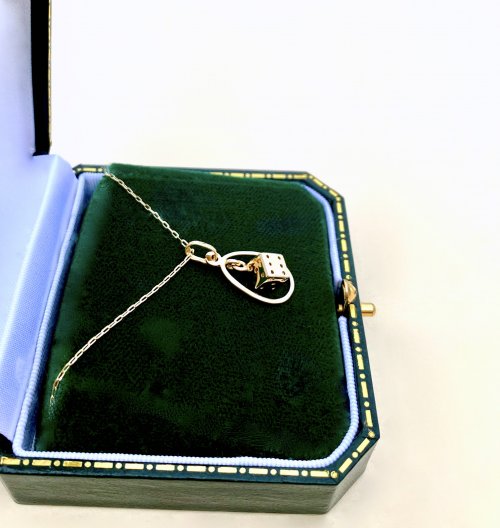 18ct. Gold Dice Pendant.