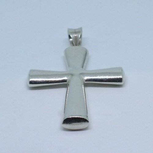 Vintage sterling silver large cross pendant.