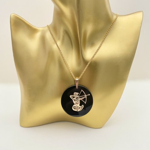 Hallmarked 9ct. Gold Sagittarius Pendant.