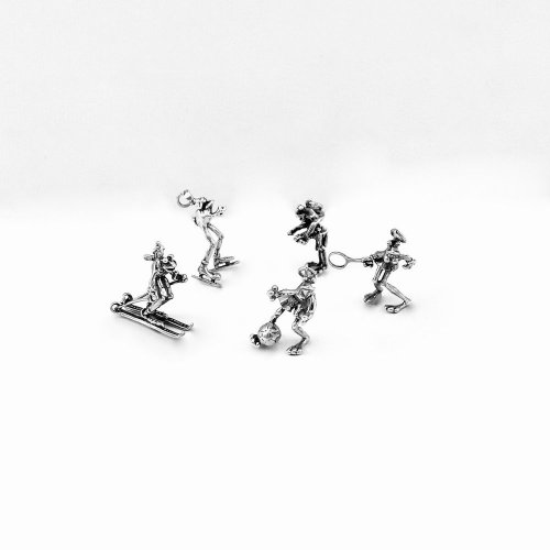 Silver Sporty Frog Pendants / Team of 3 remaining.