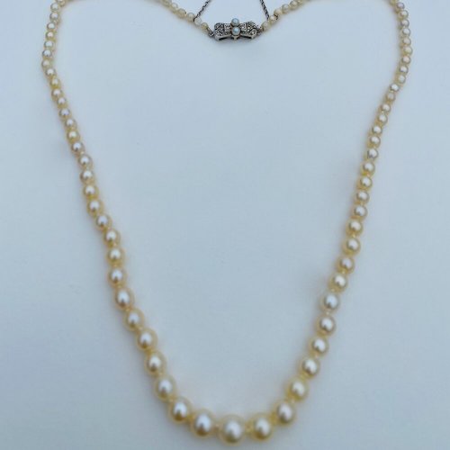 Akoya Cultured Pearl Necklet. Circa 1940&#039;s / 1950&#039;s.