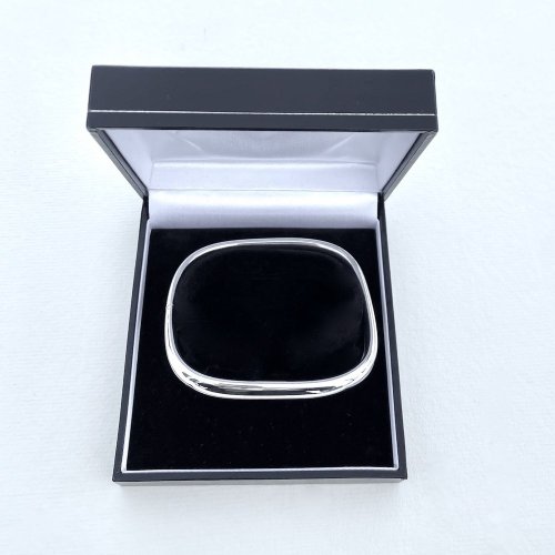 Silver Square Bangle.