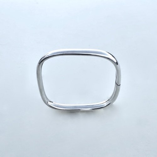 Silver Square Bangle.