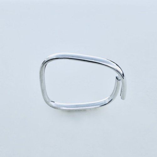 Silver Square Bangle.