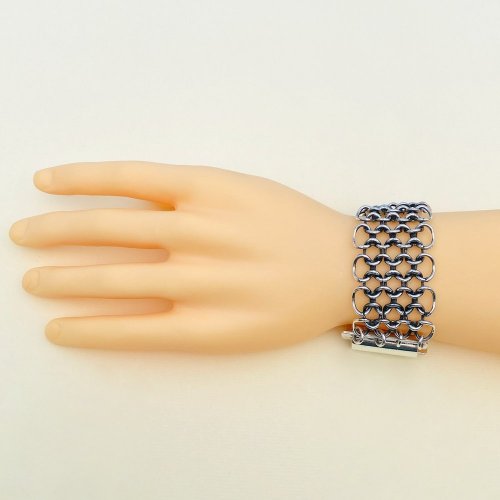 Silver Chain Mail Bracelet.