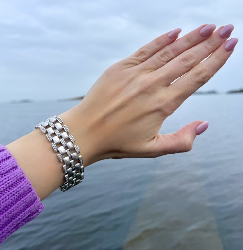 Sterling silver &amp; CZ Bracelet.