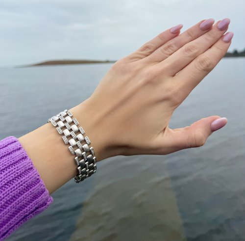 Sterling silver &amp; CZ Bracelet.