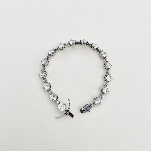 Hallmarked silver CZ Bracelet.