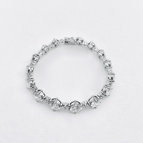 Hallmarked silver CZ Bracelet.