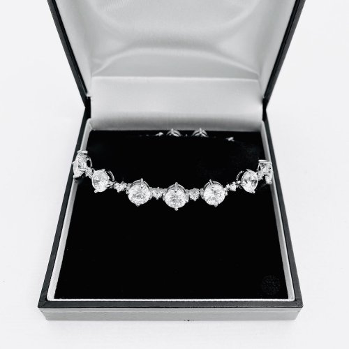 Hallmarked silver CZ Bracelet.