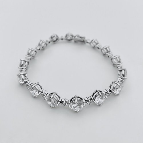 Hallmarked silver CZ Bracelet.