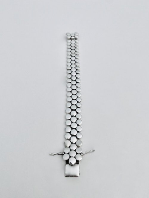 Silver Triple Row Bracelet.