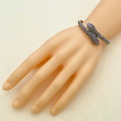 Snake Bangle with Ruby Eyes.