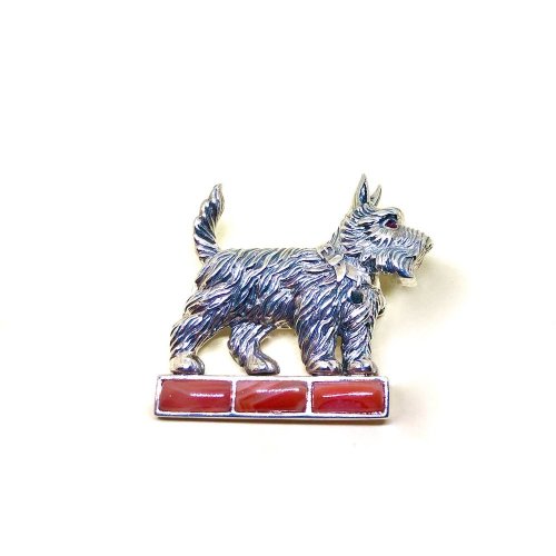 Silver West Highland Terrier Brooch.