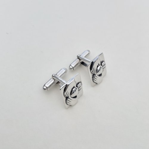 Quality Pair Silver Claddagh cufflinks.