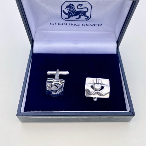 Quality Pair Silver Claddagh cufflinks.