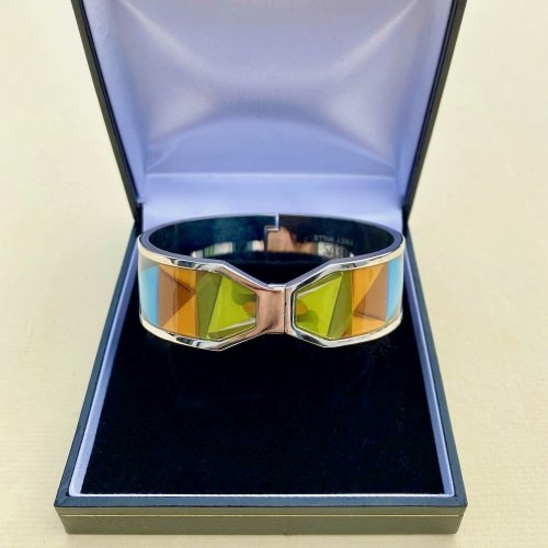 Colourful Enamel Bangle, stamped Frey Wille.