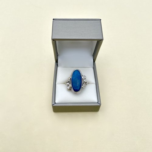 Vintage Silver Lapis Lazuli Ring.