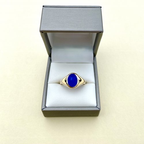 9ct. Gold Lapis Lazuli Ring.