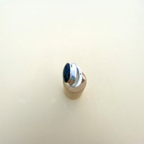 Silver Onyx Poison Ring.