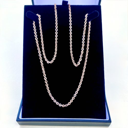 Rose Gold-Tone Long Chain.