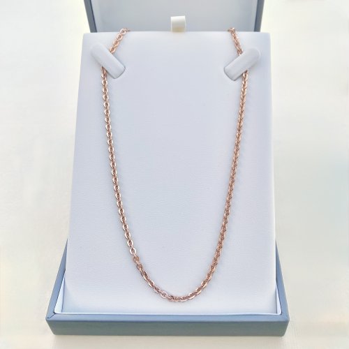 Rose Gold-Tone Long Chain.