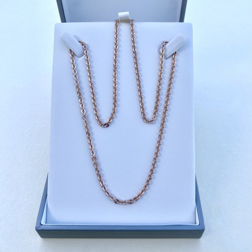 Rose Gold-Tone Long Chain.