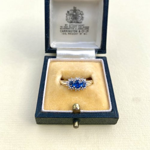 9ct. Gold Sapphire &amp; Diamond Ring.