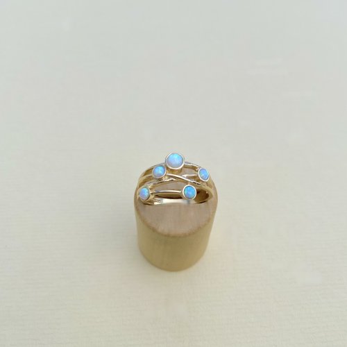 9ct. Solid Gold Opal Organic Raindance Ring.