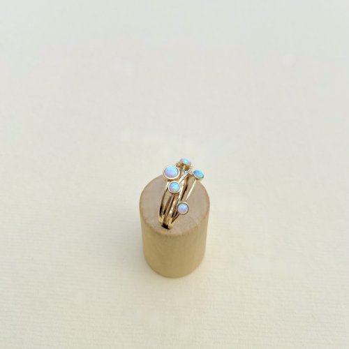 9ct. Solid Gold Opal Organic Raindance Ring.