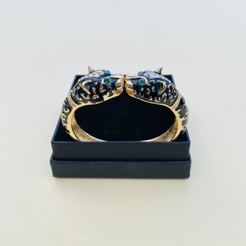 Vintage Panther Double Headed Bangle.