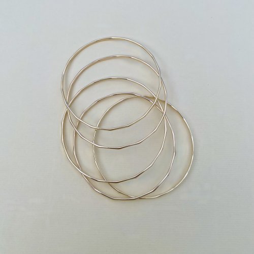 Set of Five 9ct. Yellow Gold Bangles. 