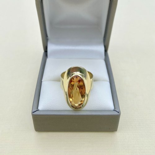 14ct. Gold Citrine Statement Ring. NEW STOCK