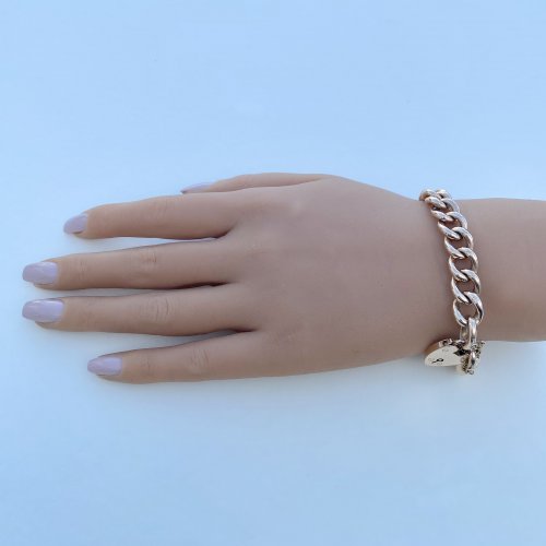 Antique 9ct. Gold Curb Link Bracelet. 7½.  SOLD.