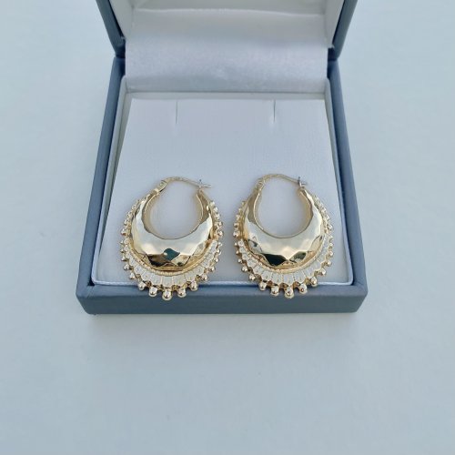 Hallmarked 9ct. Gold Creole Hoop Earrings. NEW STOCK.